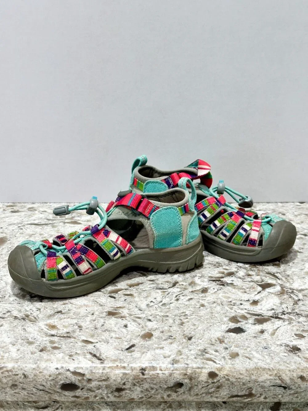 Keen Whisper Kids Sandals Size 12 Raya Fusion Multicolor Water Hiking Shoes Play